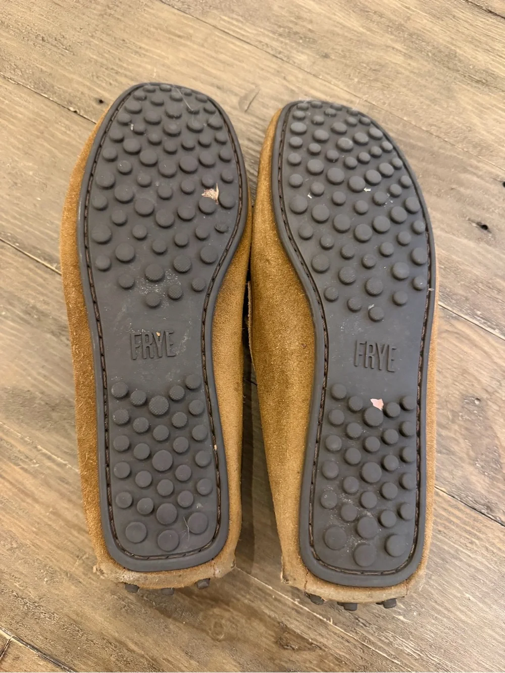 Frye Brown Suede Tie-Front Slip-On Loafers